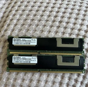 Elpida 8 GB (2x 4 GB) DDR3-1333 PC3-10600R EBJ41HE4BDFD-DJ-F RAM ECC - Bild 1 von 1