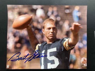 Bart Starr Signed 8x10 JSA Green Bay Packers Football Vince Lombardi Era HOF - Image 1 of 3