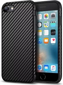 Carbon Fiber Pattern Ultra Thin Hard Case Cover For iPhone 7 to iphone 12 - Picture 1 of 17