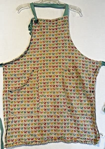 Cat Print Bib Apron Kitchen Crafts w Pockets Heavy Cotton Cat Lover - Picture 1 of 11