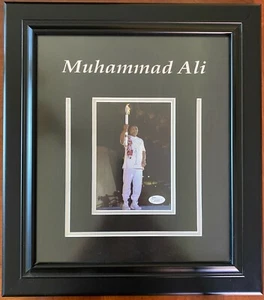 Muhammad Ali Signed Autographed Framed Photo Olympic Torch 1996 JSA COA - Picture 1 of 5