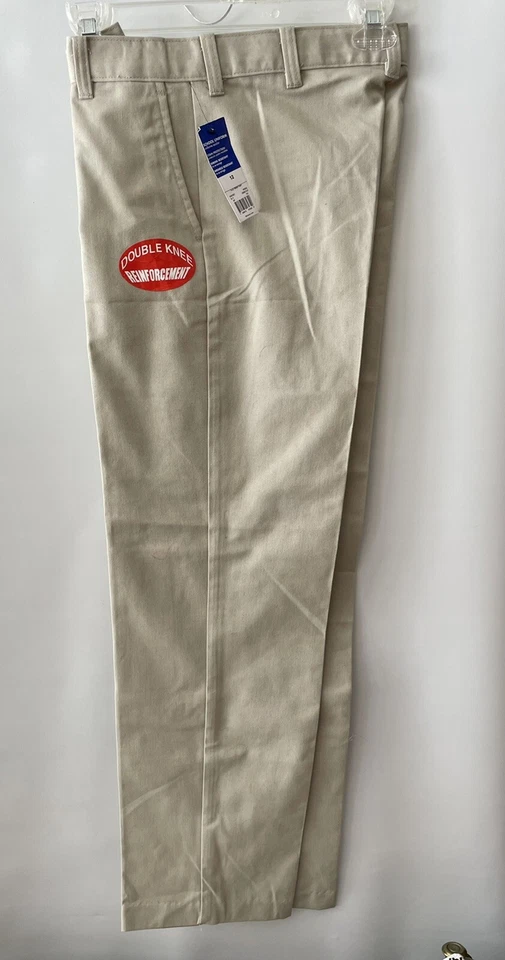 NWT Boys GEORGE Flat Front Uniform Pants Khaki Size 20 - Image 1 of 3