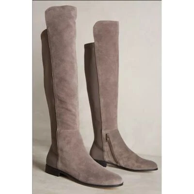 Botas de Montar Corso Como Laura Cuero Gamuza Dividido Gris Sobre la Rodilla Talla 6 Foto 1 de 4