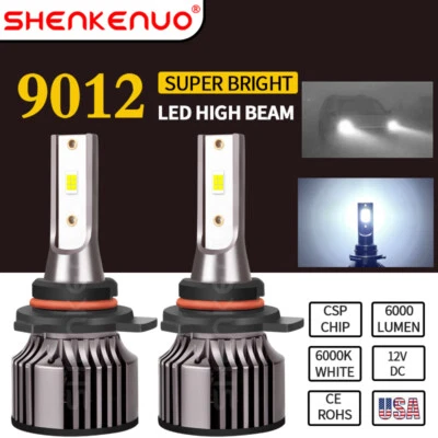 9012 LED Headlight Bulbs Hi Low Beam Super Bright For Chevrolet Impala 2014-2017 - Image 1 of 4