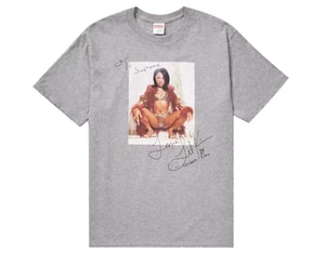 Supreme x Lil Kim Tee SS22 Grey White Men's Size MEDIUM (M) Spring Summer 2022 - Picture 1 of 4