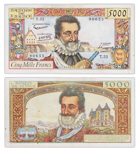 5000 Francs 1958 France - Henri IV - P135 (T.55) - Picture 1 of 4