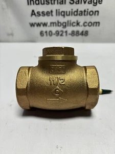 C 1 1/2” Bronze Swing Check Valve NPT 125 S 200 CWP - Picture 1 of 6