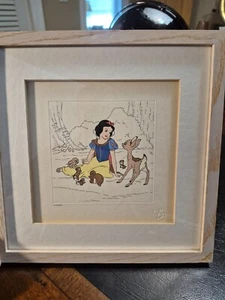 RARO Disney Treasures Biancaneve incorniciato edizione limitata incisione incisione 1994 con certificato di autenticità - Foto 1 di 6