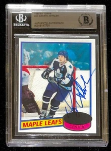 1980-81 Topps 50 Darryl Sittler Signed Uscratched Card BAS Maple Leafs Beckett - Picture 1 of 2