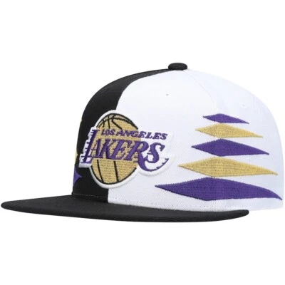 Mitchell & Ness Los Angeles Lakers NBA Diamond White/Black/Gold Snapback New — 第 1/4 张图片