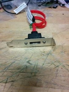 FOR LENOVO LUXSHARE 1101 Port Low Profile SATA to eSATA Cable with Plate Adapter - Picture 1 of 4