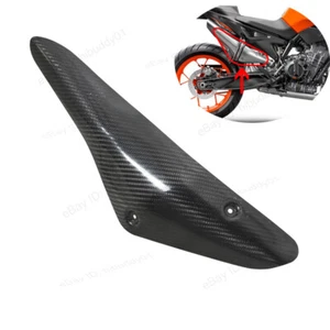 Exhaust Pipe Heat Shields Black Carbon Fiber Guard Modified for Duke 790 890 - Picture 1 of 7