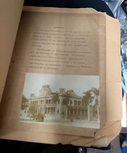 Vintage Handmade HAWAII SCRAPBOOK King Kamehameha Statue Queen Liliʻuokalani - Picture 1 of 8