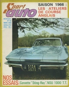 SPORT AUTO n°50 03/1966 MONTE CARLO CORVETTE 427STING RAY NSU 1000TT AVEC ENCART - Bild 1 von 1