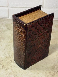 Vintage klassische Buchform Lederimitat Buchbox versteckte Aufbewahrung Wohndeko alte Welt - Bild 1 von 18