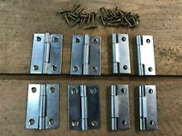 Heavy Duty Pair Back Flap Strap Hinges Zinc Plated Door Gate Box Shed 25mm 50mm