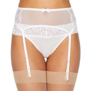 NWOT Maidenform S Floral Lace Garter Belt Style-DM1124 White 97114 - Picture 1 of 1