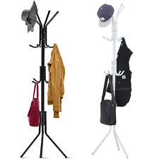 12 Hooks 3 Layer Standing Metal Coat Rack Stand Hat Bag Hanger 5.7ft for Clothes