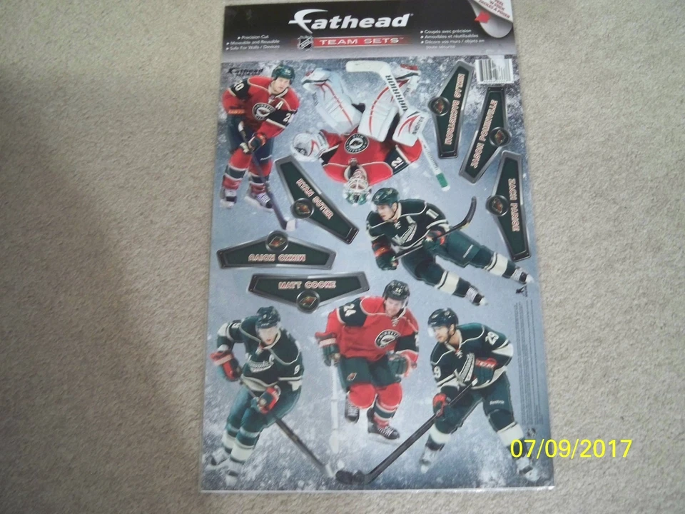 ¡NUEVO! ¡CALCOMANÍAS DE PARED NHL MINNESOTA WILD 6 JUGADORES FATHEAD COMPAÑEROS DE EQUIPO! Foto 1 de 1