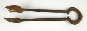 Pinzas de carbón para estufa de hierro fundido 11 1/2 pulgadas vintage E747 - Imagen 1 de 6
