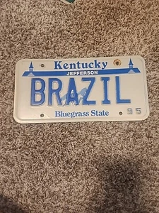 Matrícula de Kentucky 1995 BRASIL JEFFERSON Bluegrass State - Imagen 1 de 3