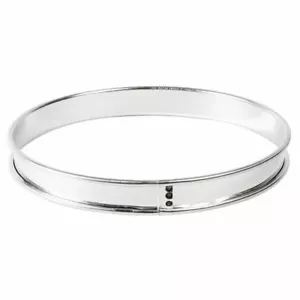 Anello flan liscio in argento realizzato in robusto acciaio inox 26,5 cm 1 (H) x 10,5" - Foto 1 di 1