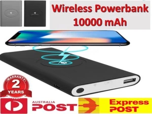 QI Wireless Charging 10000mah Powerbank Battery Charger For iPhone 12 Pro 11 X 7 - Picture 1 of 11
