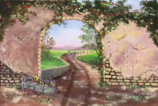 Hand-painted Acrylic Print of Original “Garden Kart" Painting