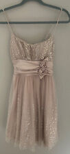 B Darlin Dress Size 3/4 Style 28888 Champagne Rose Bow Homecoming Formal Party