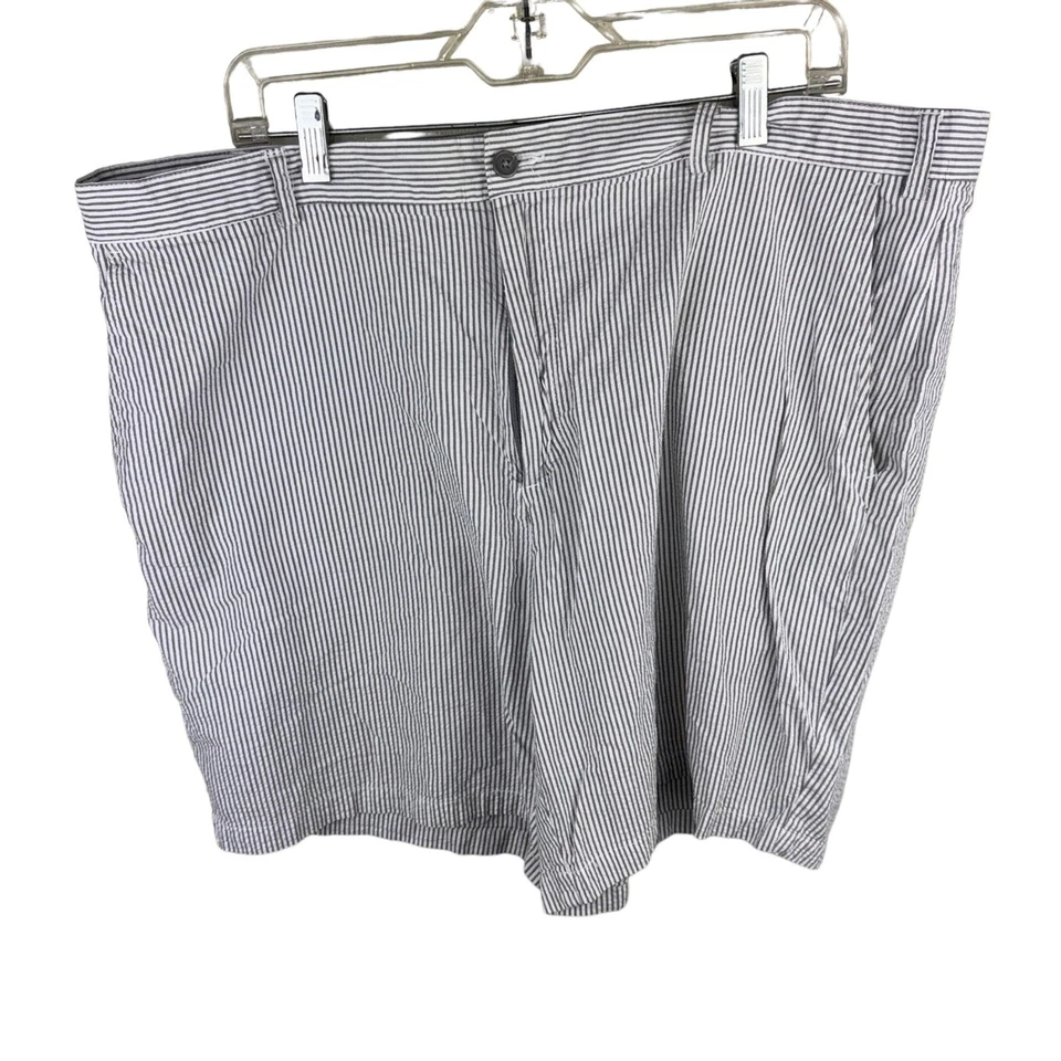Pantalones Cortos John Blair Hombre Seersucker Rayas Gris Blanco Talla 42 Chino  Foto 1 de 4