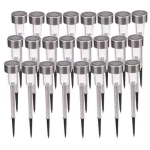 12/24PCS Solar Lights Outdoor Stainless Steel Solar Garden Lights LED Lawn Lamp - Picture 1 of 19
