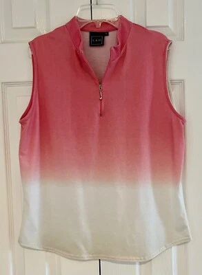 LBH Mujer Sin Mangas Rosa. Top marfil y tostado 1/4 cremallera - talla grande Foto 1 de 4