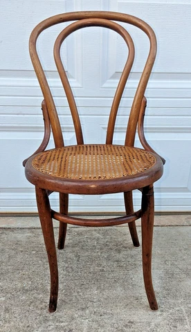 Antique Dining Thonet Oak Bentwood Chair Cane Seat #26 Cover