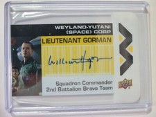 William Hope 2018 Upper Deck Aliens Movie WY Plexi Business Card Auto!!