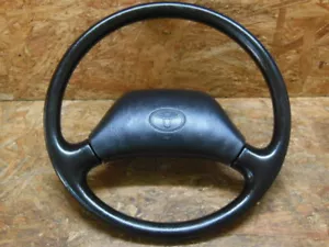 1990 1994 JDM TOYOTA CORSA TERCEL EL41 BLACK REXIN STEERING WHEEL RARE ITEM OEM - Picture 1 of 12