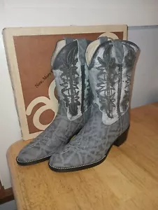 Botas vaqueras vintage ACME gris elefante, ¡nuevo estado! Nuevo en caja. Talla 5 D - Imagen 1 de 9