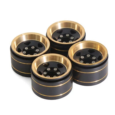 4Pcs Brass 1.0" Beadlock Wheel Rim For 1/18 TRX4M SCX24 RC Crawler Car Upgrade - Image 1 of 4