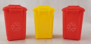 "Papelera de reciclaje 3 piezas pequeño bote de basura bote de basura en la acera - tamaño de escritorio 3" - Imagen 1 de 5