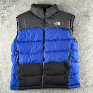 Chaleco para hombre The North Face M azul negro acolchado plumón de ganso aislante - Imagen 1 de 11