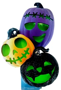 Neu Jack-O-Lantern Kürbis Halloween Wandblume Stecker Bad & Körper funktioniert Licht - Bild 1 von 8
