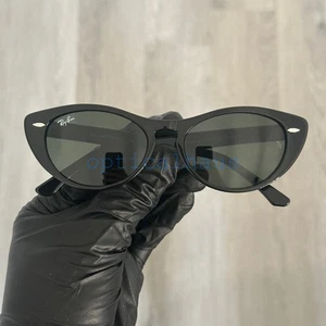 Nuevas gafas de sol Ray-Ban NINA ojo de gato RB 4314-N 601/31 marcos negros lentes G-15 54 mm - Imagen 1 de 6