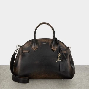 Coach Runway Empire Carryall 40 Bag in Hand Distressed Natural Grain Leather NWT - Picture 1 of 8