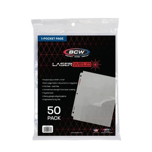 50 BCW 1-Pocket Document Pages – 8.5x11 Sheet Protectors Clear Binder Sleeves - Picture 1 of 4