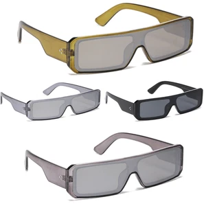 Retro Style Sonnenbrille Herren Damen Runway Mode Designer Rechteck UV400 - Bild 1 von 9