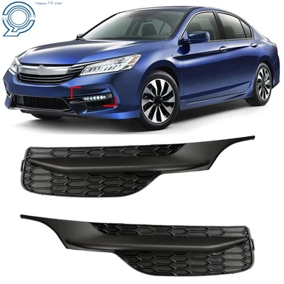 Fog Light Lamp Cover Bezel Fit For Honda Accord 2016-2017 Driver+Passenger Side Foto 1 de 4
