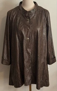Damenjacke BOHO CHIC braun Schlangenmuster XL - Bild 1 von 4