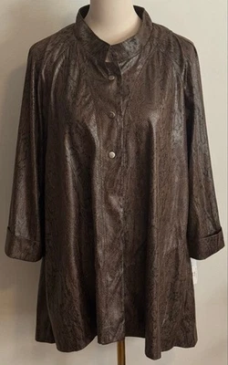 Chaqueta para mujer BOHO CHIC marrón estampado de serpiente XL Foto 1 de 4