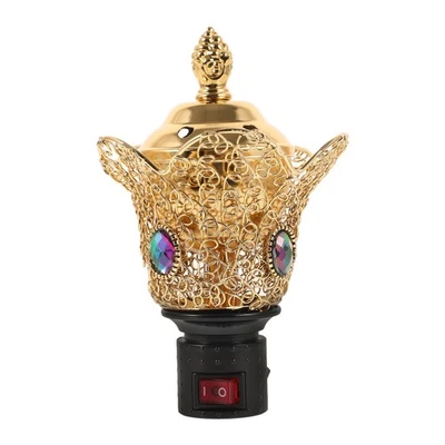  Bruciatore a cono di incenso con coperchio elettrico in stile mediorientale, - Immagine 1 di 4