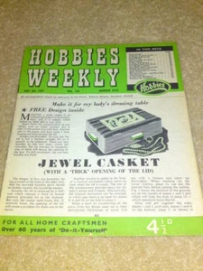 HOBBIES WEEKLY WITH PLANS FOR JEWEL CASKET - May 8 1957 - Picture 1 of 1