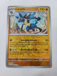 Lucario 114/198 Raro Inverso Holo Escarlata y Violeta Base Set Pokemon TCG CASI NUEVO - Imagen 1 de 2